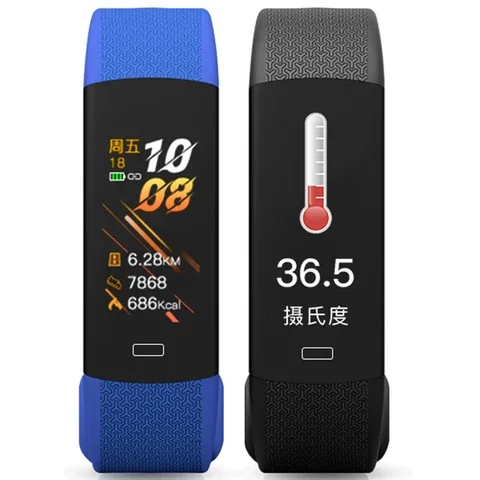 

B6W High Accuracy Body temperature Wristband HR BP SPO2 Monitoring Smart Bracelet Multi-sport Mode wristwatch