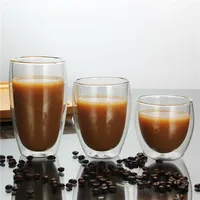 

Double-layer Insulated beer water tea glasses double wall glass cup for drinking