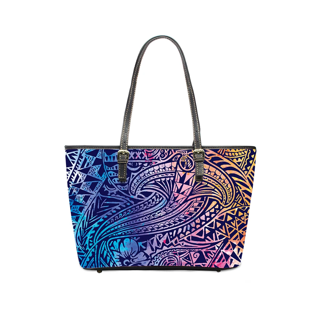 

Glossy Fashion Bolso Moda Polynesian Floral Exotic Female Custom Totes Pursers And Handbags Store Online With Logo, Customized color