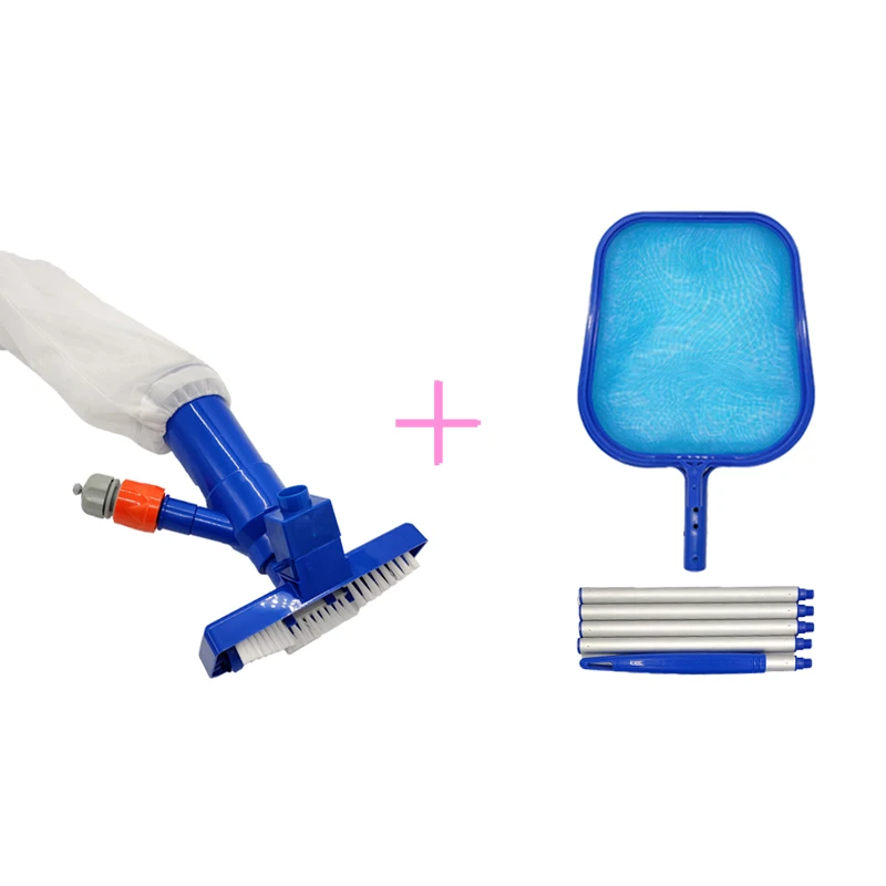 

Swimming pool Mini Jet vacuum cleaner, detergent bag with brush 5 electrode section net swimming pool cleaning tool set