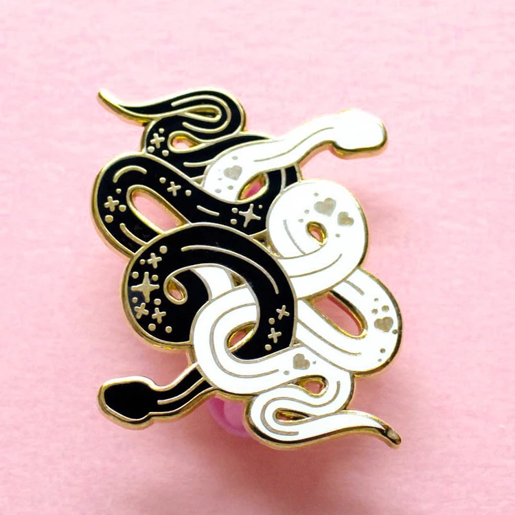 

Fashion Medical Crow Snake Enamel Pins Brooch for Decoration