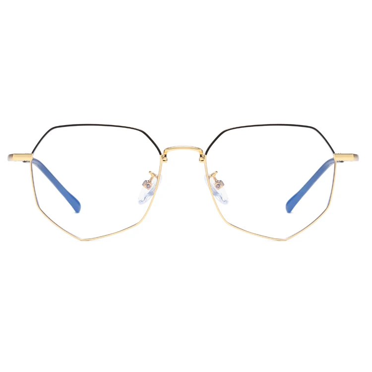 

Irregularity Metal Glasses Frame Computer Anti Blue Light Eye Glasses Designer Blue Light Blocking Eyewear Frame Glasses