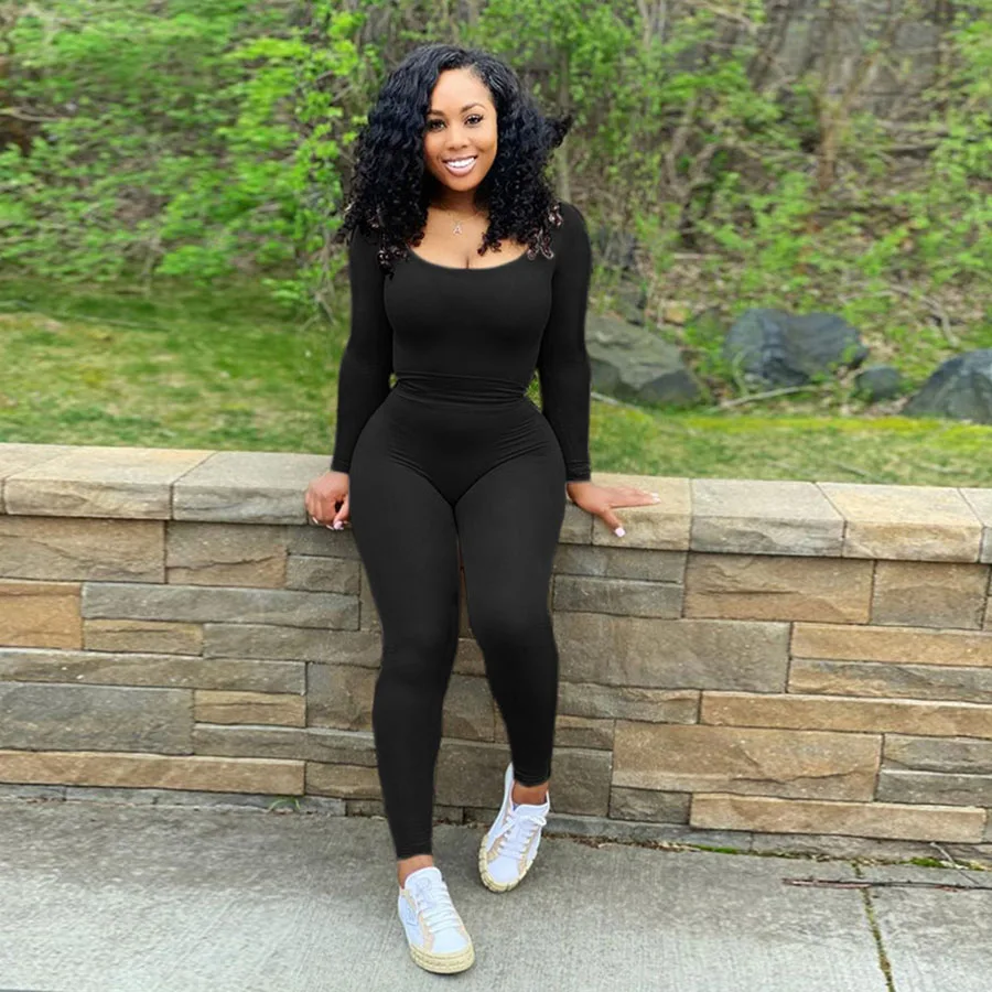 

Wholesale Price Women Clothes 2021 Autumn Winter Long Sleeves Plain Two Piece Set Women