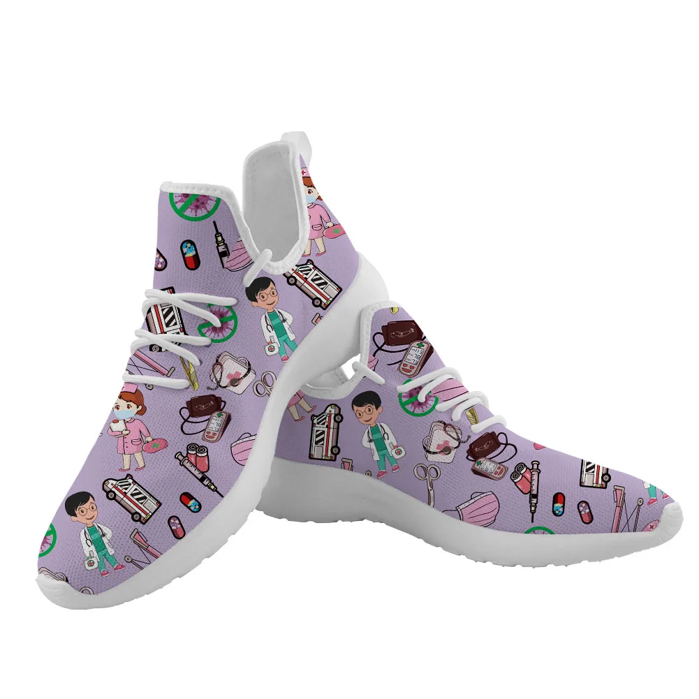 

Doctors and nurses design Sneakers Pattern Knit Fabric Mesh Breathable Trainers Women Sneakers Model New, Design and sell your own custom shoes online