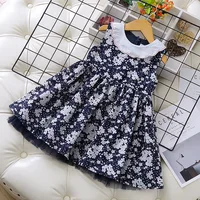 

summer floral dresses for girls clothing sleeve red ruffles embroidery kids clothing wholesale children clothes ready made