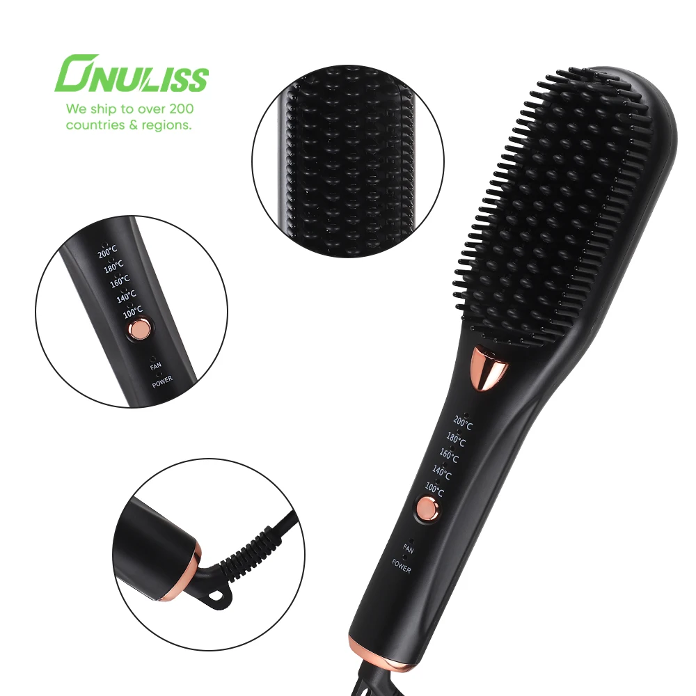 

One Step Electric Secador De Pelo Round Mini Rechargeable Comb Blow Dryer Hair Straightener
