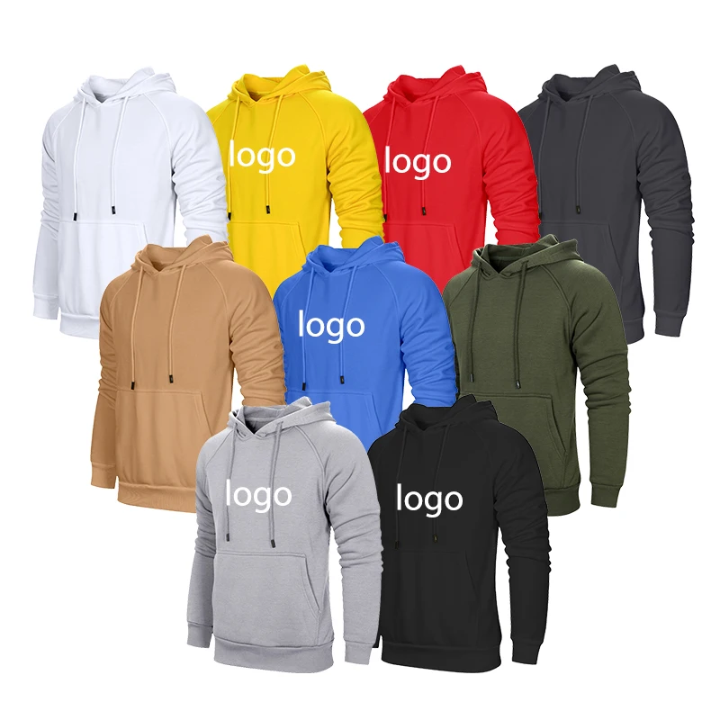 Wholesale Plain Hoodies  Blank Cotton Sweatshirt Custom Logo Unisex Men Hoodies