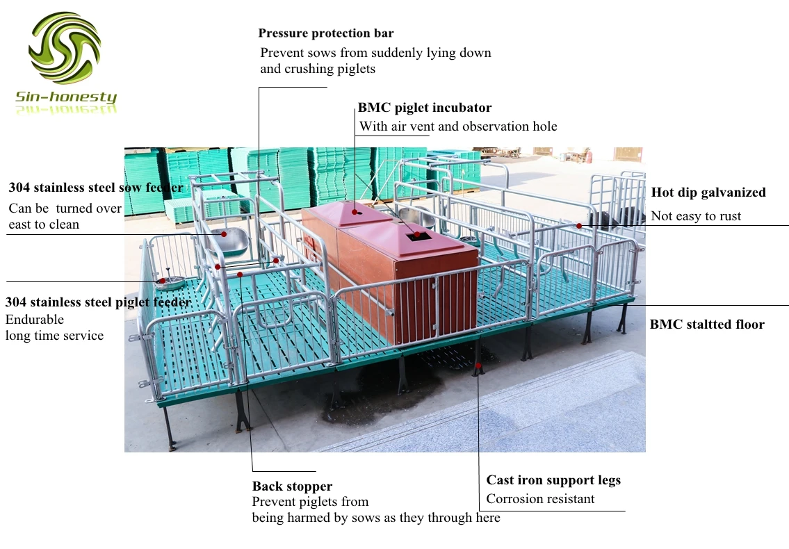 Pig Farming Equipment Adjustable Farrowing Crates For Pigs