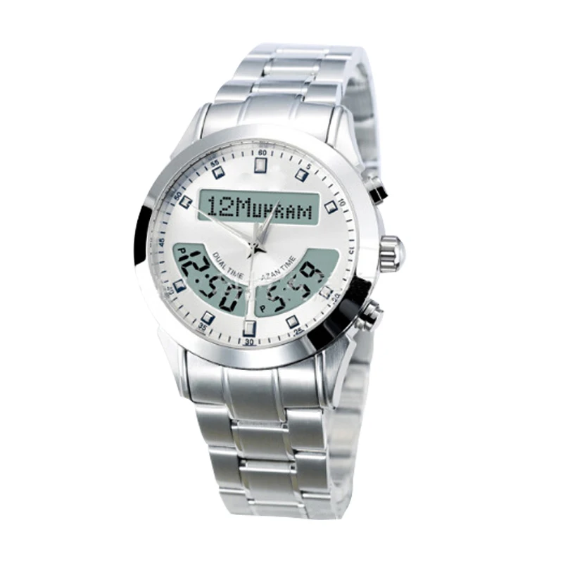 

New muslim prayer time watch alarm watch islamic azan watch in quartz