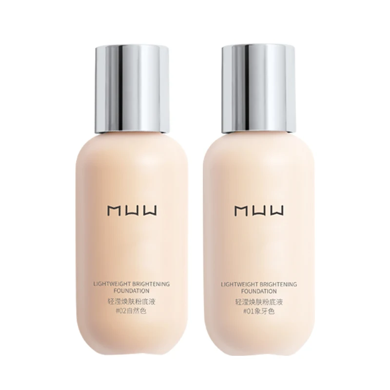 

even skin tone liquid foundation brighten highligh matte oil control facial blemish concealer and longlasting makeup foundation, 2colors/custom