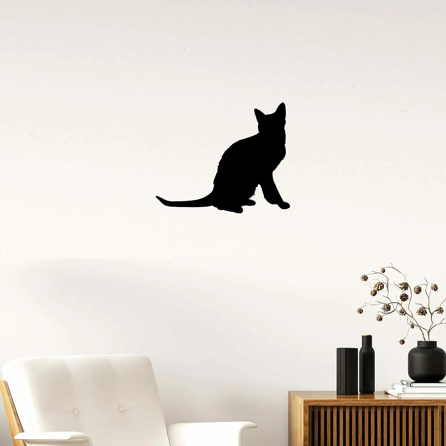 

Korat Cat Breed Silhouette - Beautiful Home Decor Decorative Metal Art Wall Sign