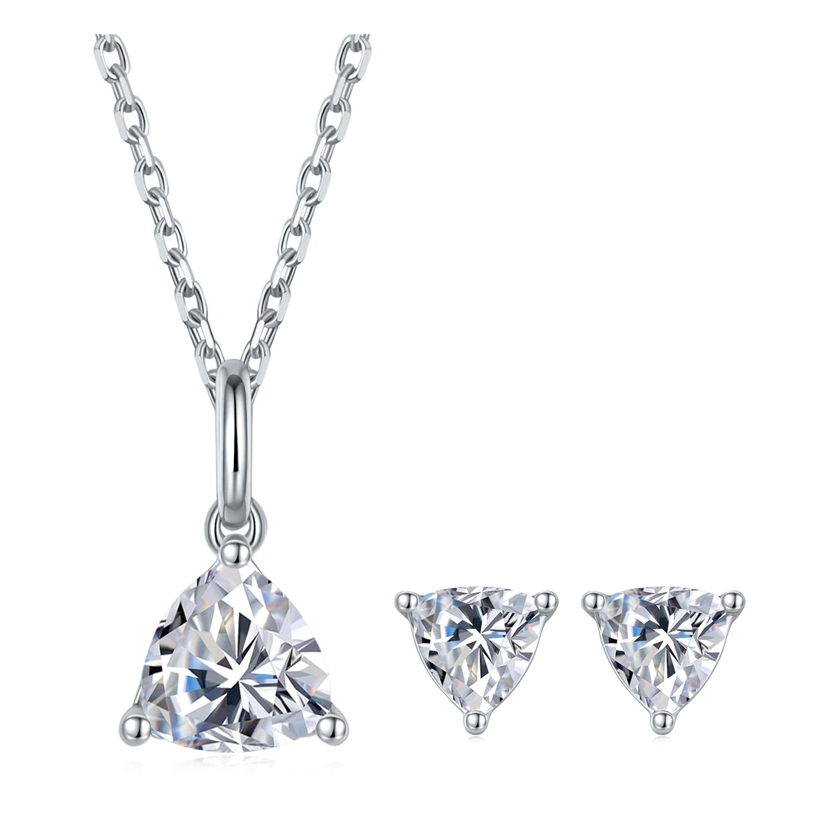 

ShanZuan Jewelry New Fashion S925 Sterling Silver Moissanite Necklace Pendant Moissanite Diamond Earings Jewelry Sets