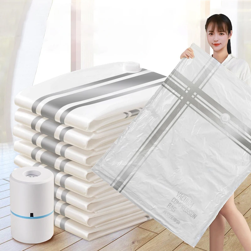 

Vacuum Storage Bags Smart Space Saver Bag Valve Large PE Plastic Compressed Vacuum Storage