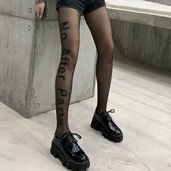 New Sexy Print Women Tattoo Tights Socks No After 