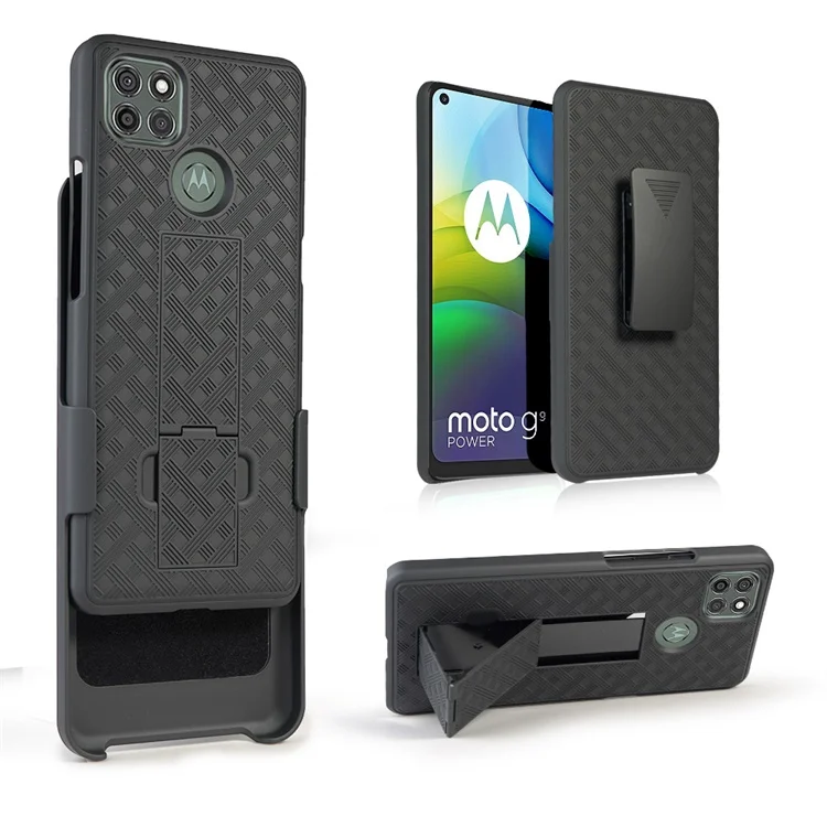 

For moto G9 power plus play Cover Hard PC Shockproof Belt Clip Combo Ultra Phone Case for Motorola G7