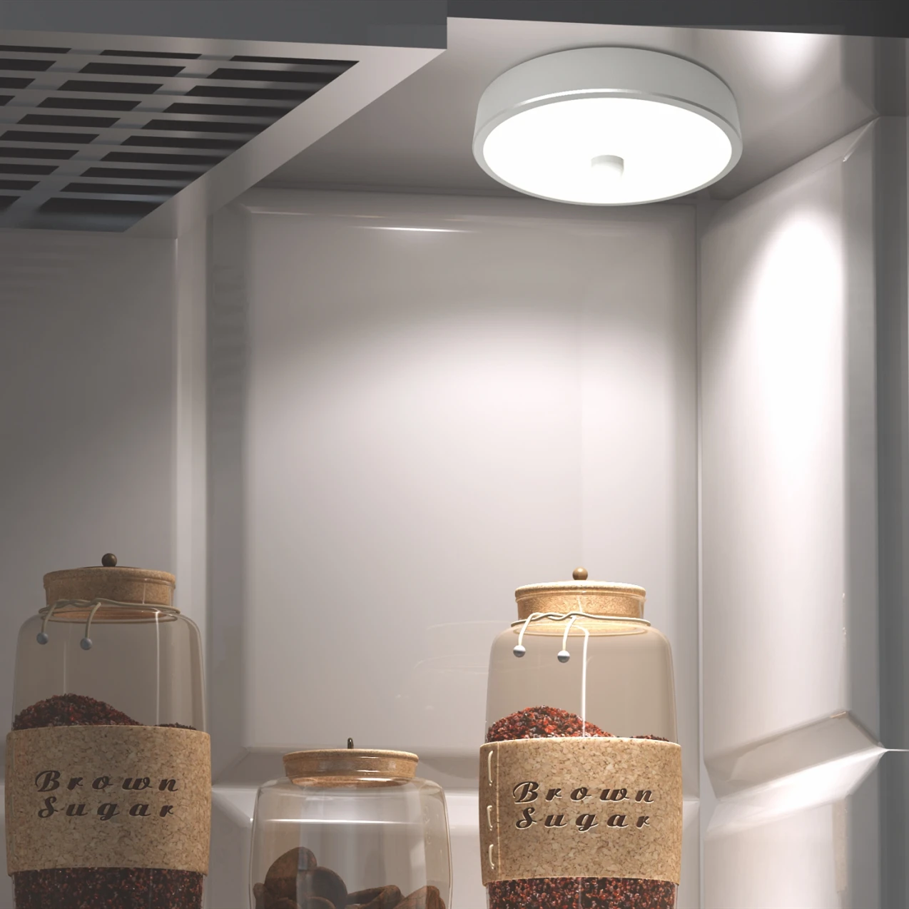 
mini flat led battery sensor rechargeable light portable indoor under closet rooms magnet cabinet led light 