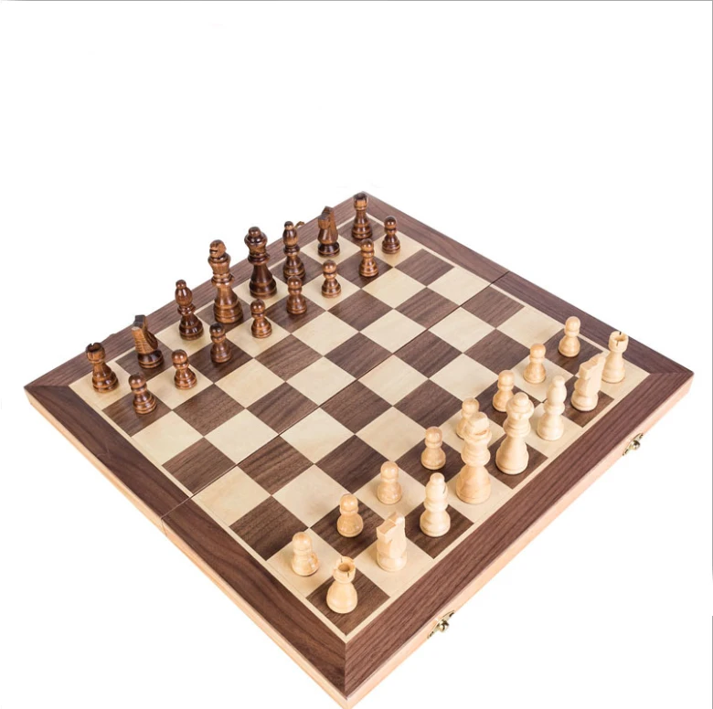

12" Wooden Chess Game set , Wooden chess , Wooden Chess Board Game Interior Storage Chess Pieces, Colorful