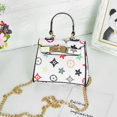 

Hot sale new Korean children's mini chain shoulder diagonal bag cartoon coin purse girl portable accessory bag, Customizable