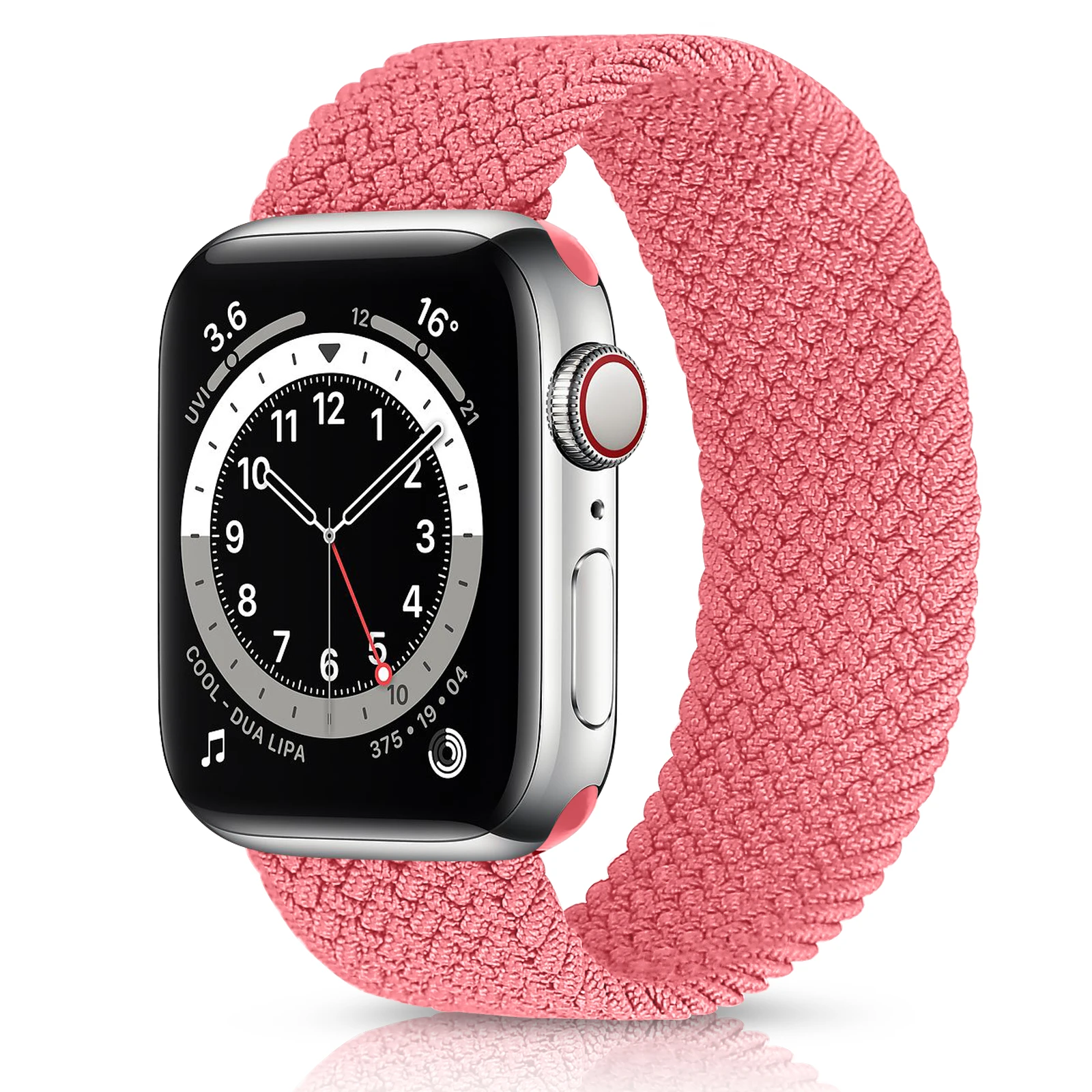 

Chinber 2021 Hot Appel Woven Braided Nylon Fabric Solo Loop Watch Strap Watchbands For iWatch, 11 colors available