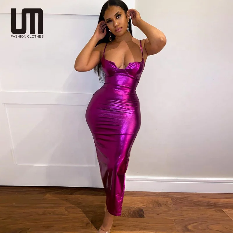 

New Summer Women Off Shoulder Casual Sleeveless Tie Dye Printed Bodycon Club Midi Dress