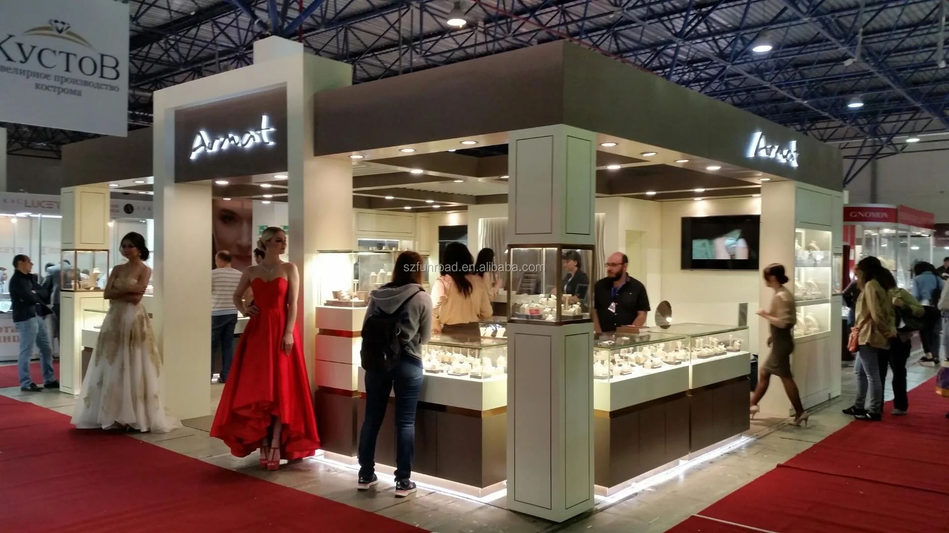 Best supplier jewelry showcase kiosk idea / watch jewelry kiosk for mall