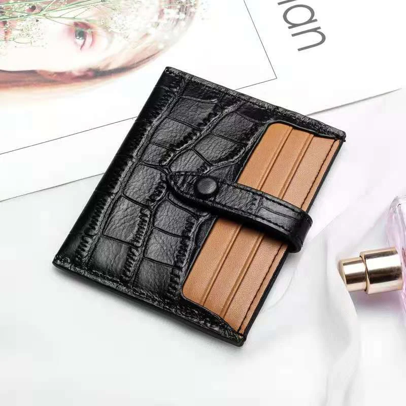 

2021 new trending Genuine Leather Light Weight Unisex Card Holder Wallet short purse for men