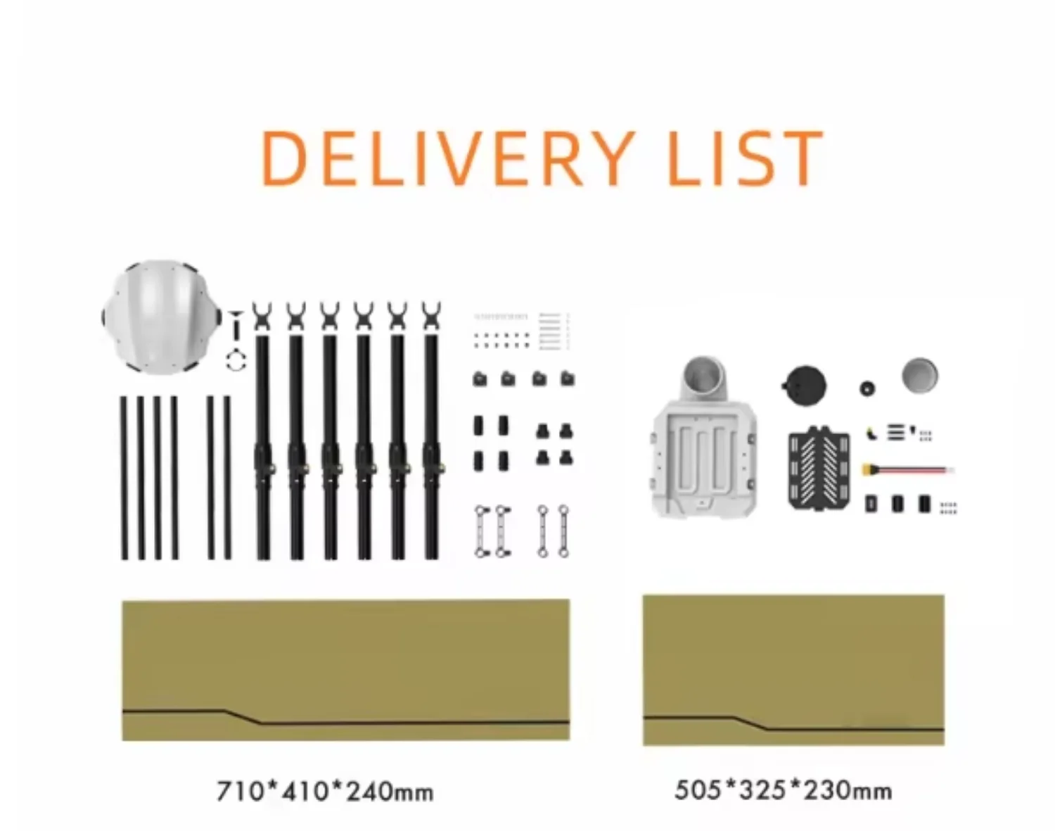 EV616 Drone Frame Useful Genuine Repair Parts Carbon Fiber Small Light Cargo Delivery Adult DIY Drone Frame Flight Assembly