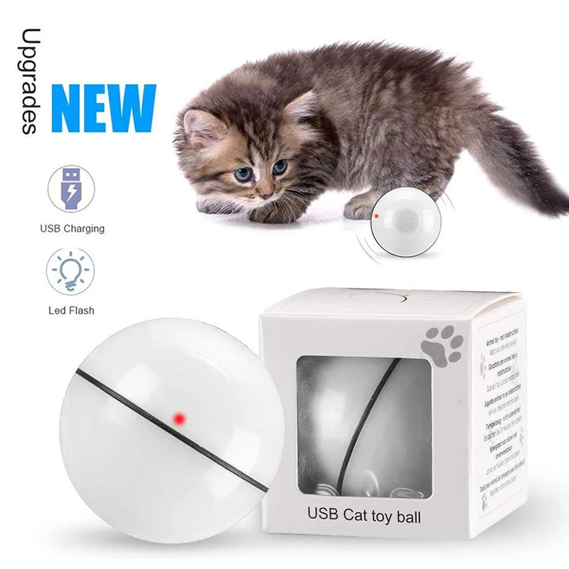 

China Manufacturer Supply Automatic Interactive Toys Ball For Cat With Usb Charging