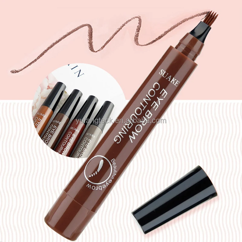 

4 Fork Waterproof Eyebrow Pencil Women 3D Long Lasting Natural Liquid Eye Brow Pen Eyebrow Tint Tattoo Pen Tip Makeup Tools