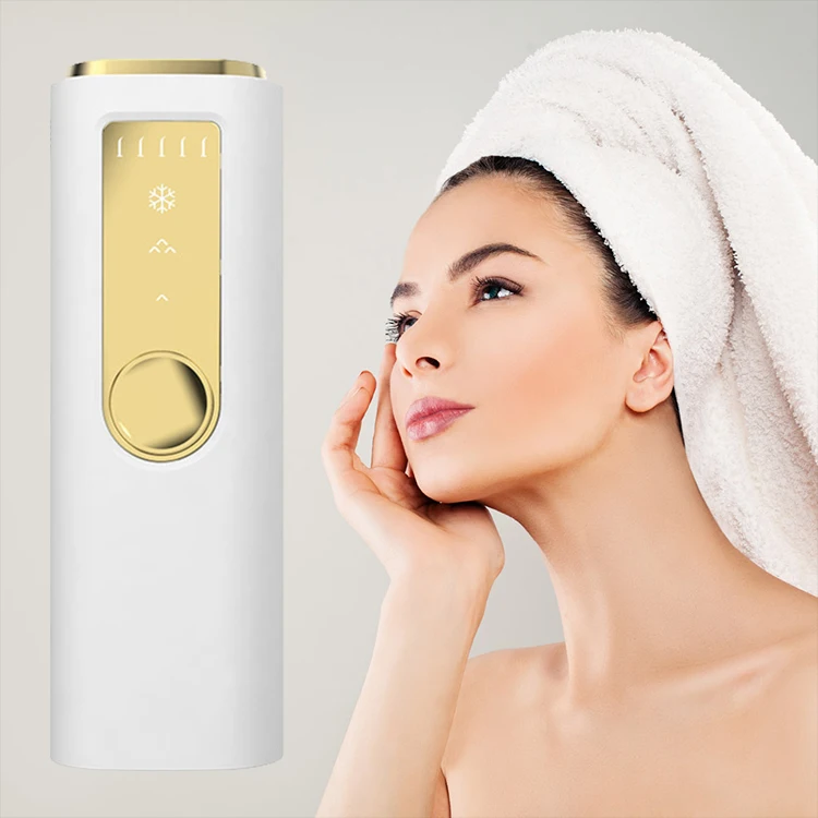 

2021 New Design 999999 Flashes Portable IPL Laser Hair Removal Device Home Use, White green