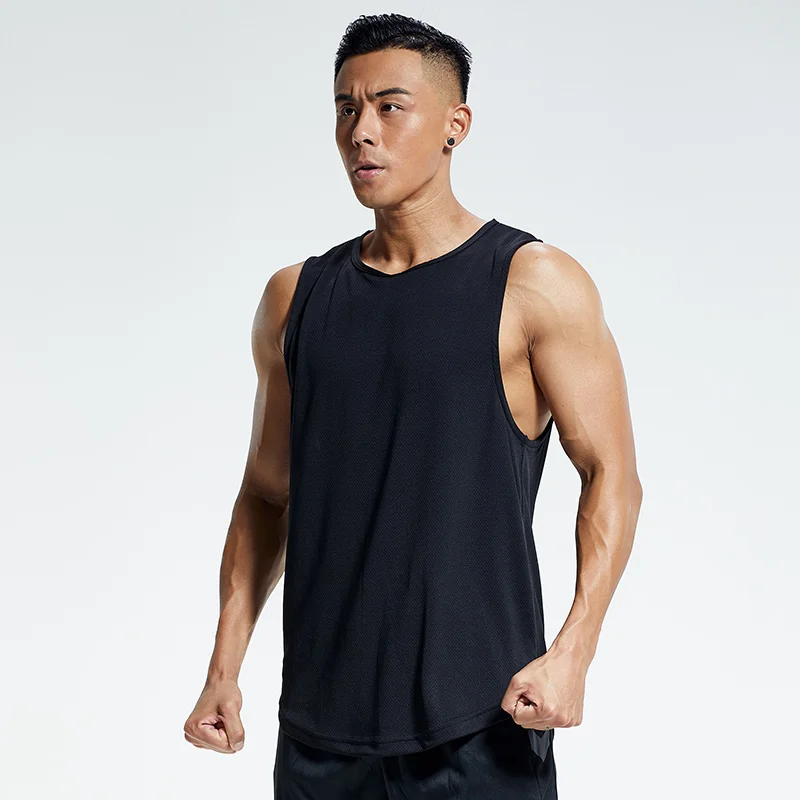 

Online Shopping Men Gym Sleeveless Shirt Male Vest Tank Tops Plus Size Breathable Loose Fit Tank Tops Men