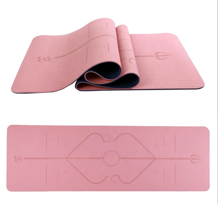 

Wholesale price fitness double layers custom cheap eco friendly 6mm tpe yoga mat, Customized color