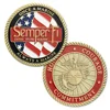 Honor Courage Commitment U.S. Marines Motto Challenge Coin