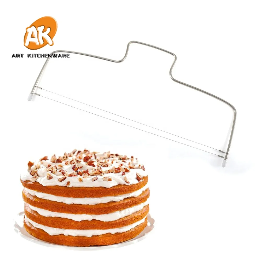 

AK Wholesale Stainless Steel Cake Slicer Bread Cutter Kitchen Utensil Bakery Tools NO.87, Silver