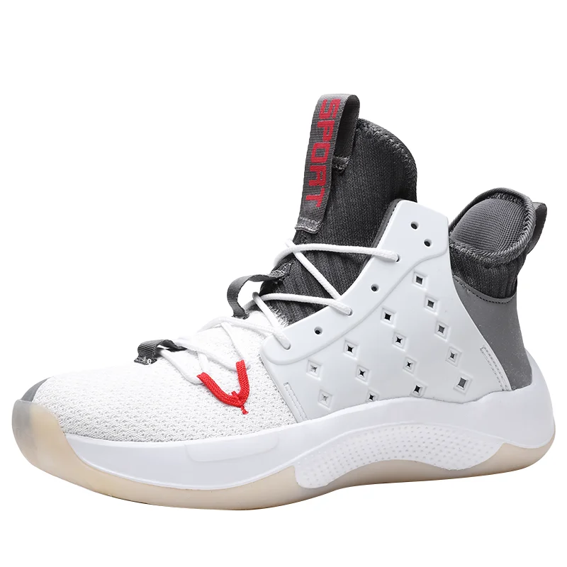 

Newest Wholesale oem outdoor basketball shoes Comfortable man basketball sport shoes sneaker jogging sports basketball shoes, White, black, purple