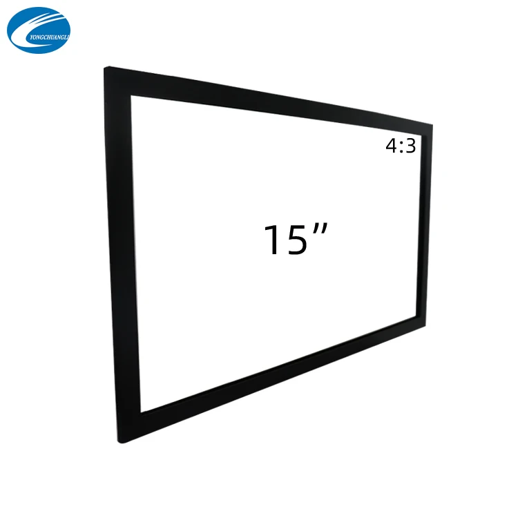 

China factory direct sales 15 "10 point infrared touch frame touch screen with glass, Black