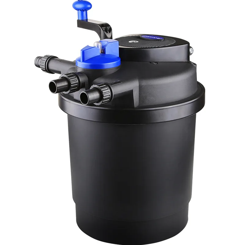 

Pond filter system bio pressure pond filter bucket pond fish culture external device, Black