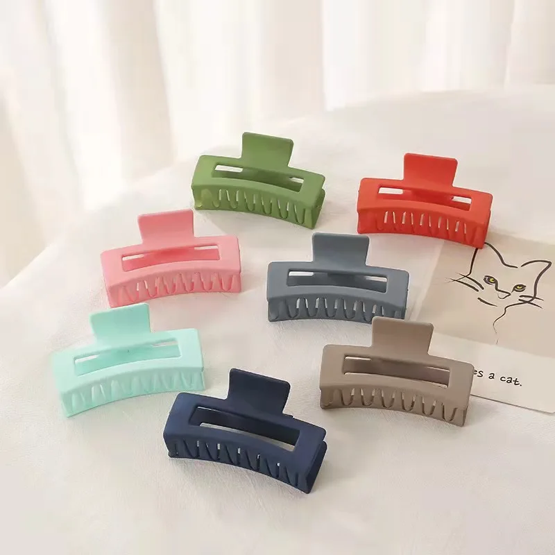 

Rectangle square new colors 8.5 cm hair claws matte style claw clip