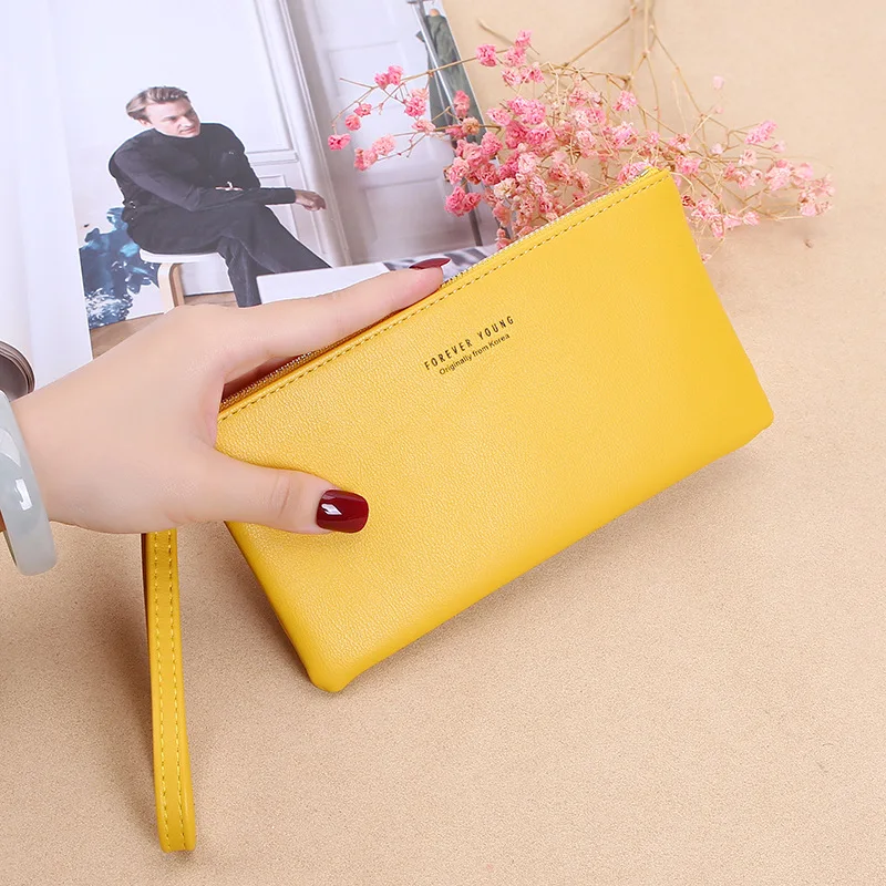 

2022 Women Wallet Trendy Lady Purse High Fashion Customization PU Leather Girls Hardware Long Card Holder Wallet, 10 colors available