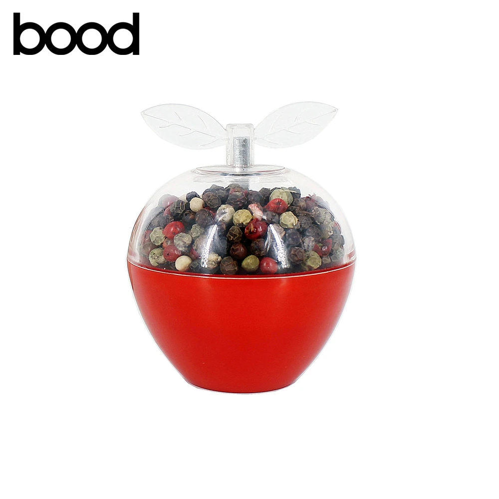 

plastic colorful salt and pepper grinder mill nice apple shape