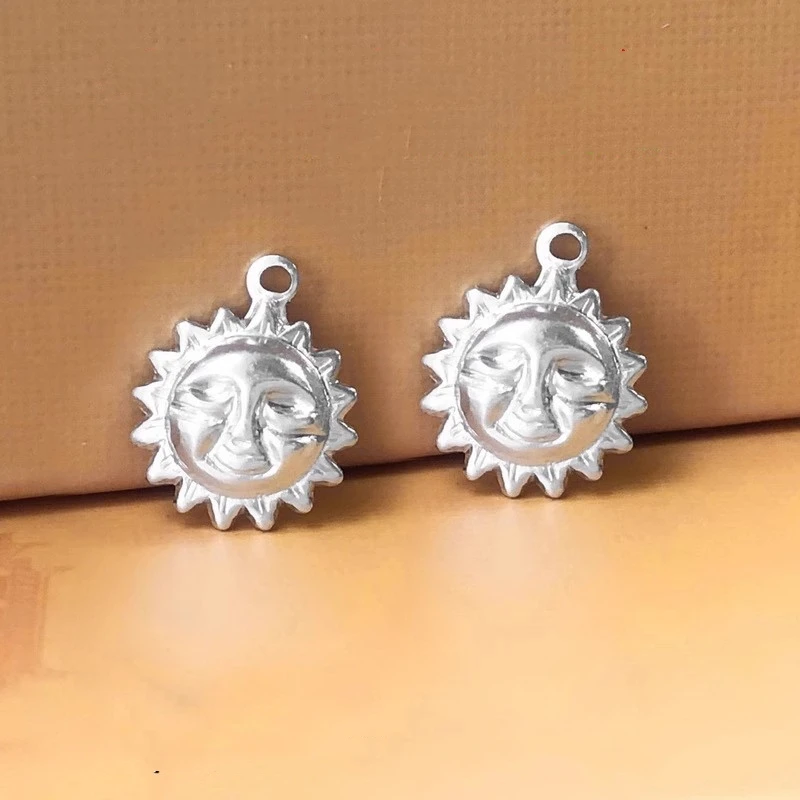 

Fashion 925 Sterling Silver Sun Charms for Handmade Permanent Jewelry Making