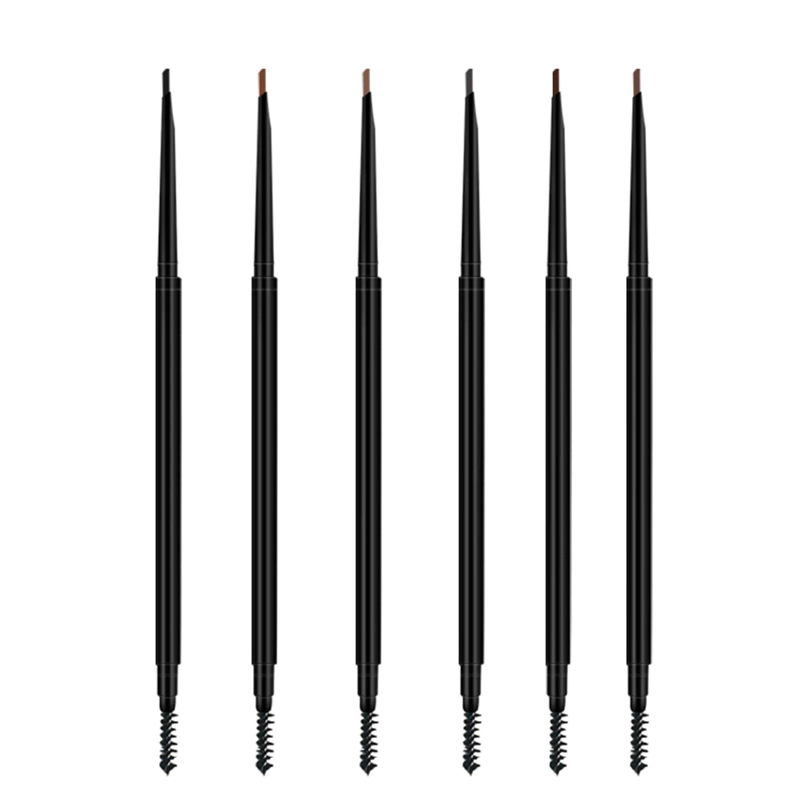 

Private Label Waterproof Smudge-proof Brow Pencil with Brow Brush, 6 colors