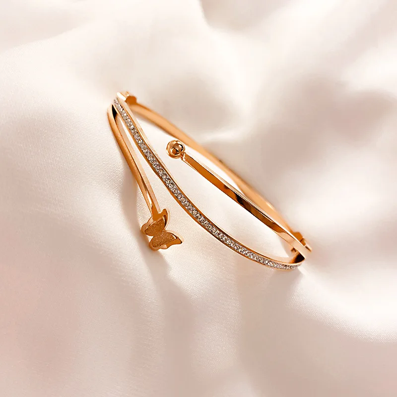 

trendy jewelry fashion butterfly butterfly bangles woman