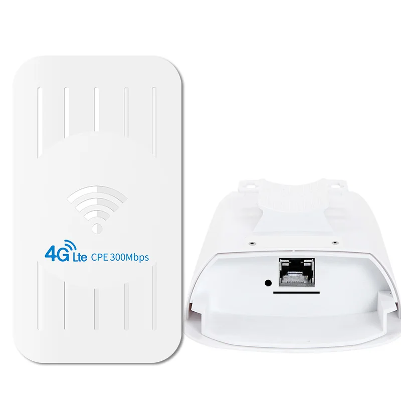 

4G router-wifi-outdoor waterproof cpe with sim card slot Routers WiFi to wired network GSM various terminal device, White