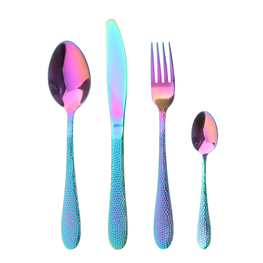 

2021 Most Popular High Quality Metal Premium Golden Cutlery Set With Gift Box, Silver or gold or rose gold or black or colorful