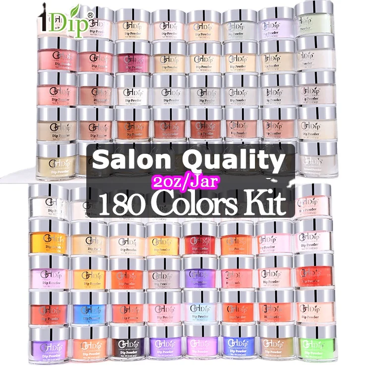 

Salon Quality 180 Colors Fast Drying Dip Powder Nail Master Kit, 180 colors kit