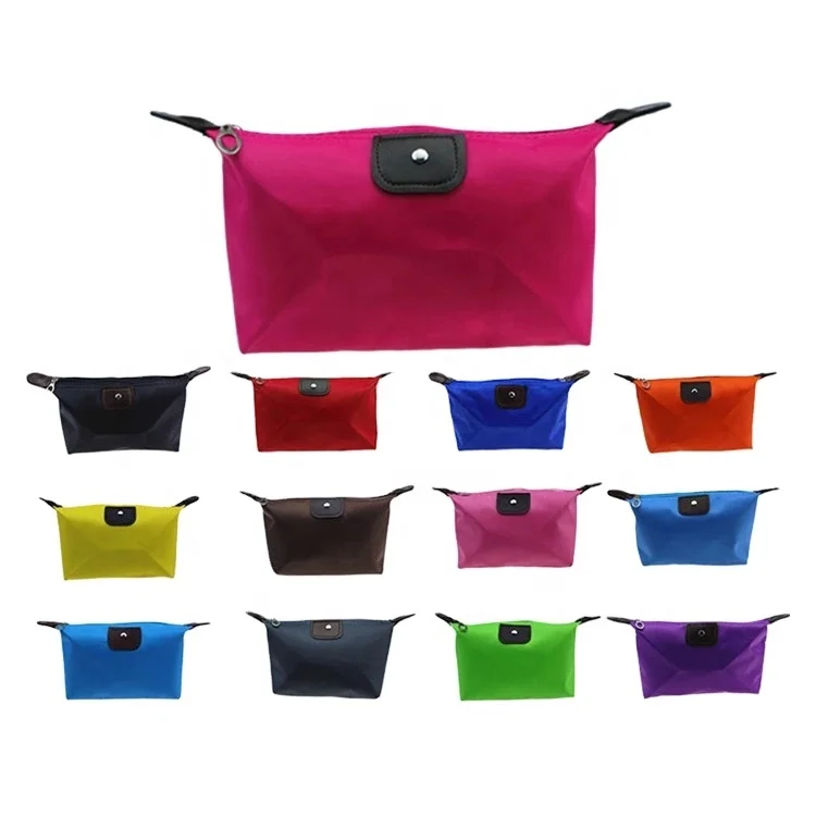 

Custom Logo Fashion Portable Zipper Toiletry Makeup Premium Nylon Cosmetic Bag