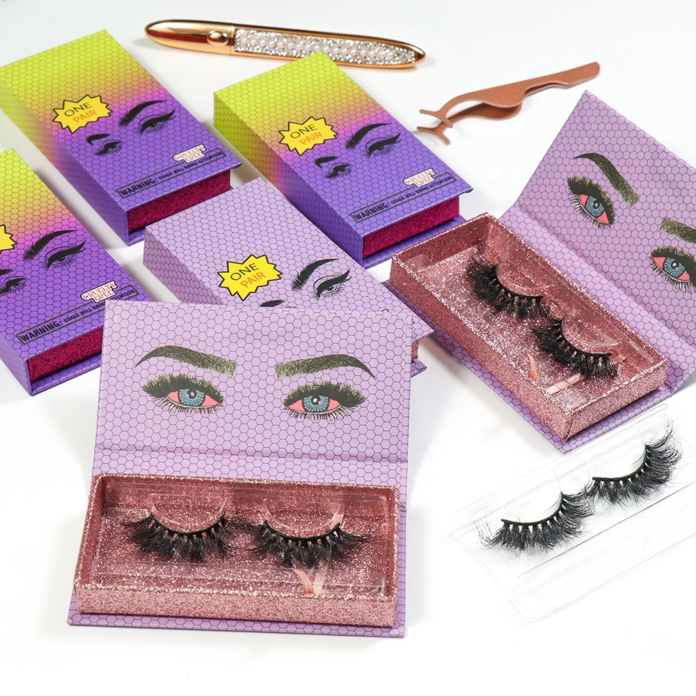 

Free samples wholesale private label packaging cruelty free dramatic thjick fluffy 25mm 3d 5d real mink eyelashes vendors