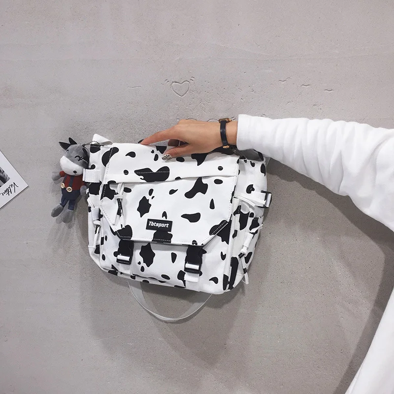 

Good quality canvas material big capacity swagger ladies bag pattern crossbody bag shoulder women bag, 2 colors