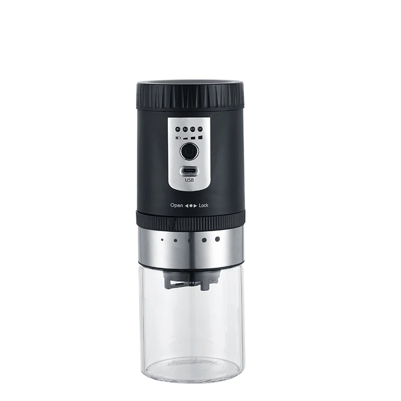 

New products 2020 electric coffee mill USB electric burr coffee grinder coffee with Glass kitchen accessories, Customized